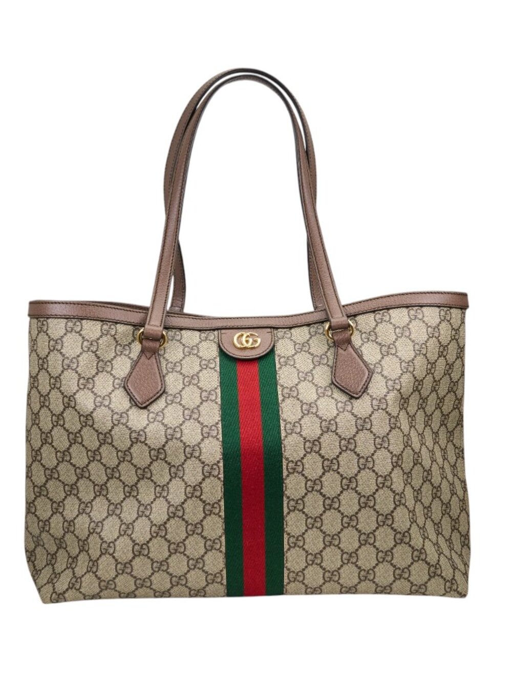 Gucci Ophidia GG Medium Tote in Beige & Ebony